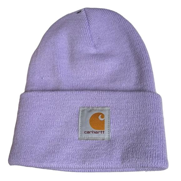 Carhartt Unisex Lavender Purple Knit Cuffed Beanie NEW - Picture 2 of 2
